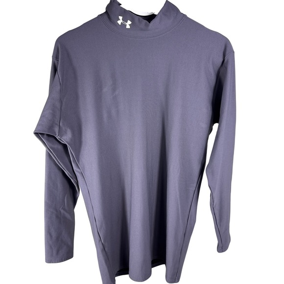 Under Armour Other - Under Armour ColdGear Mens XL Mock Neck Long Sleeve Compression Shirt Gray